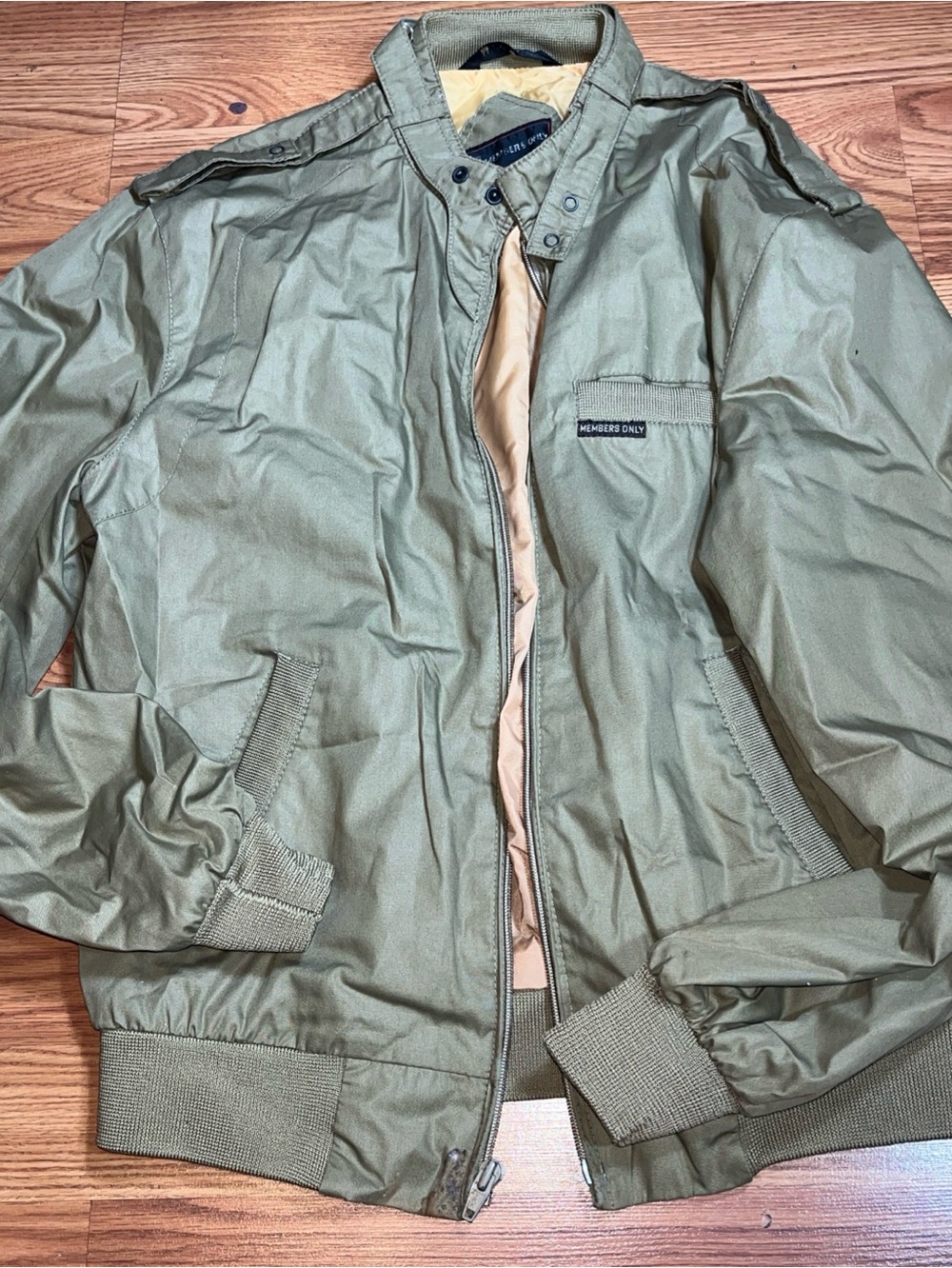Members Only Olive Green Bomber Jacket for Men